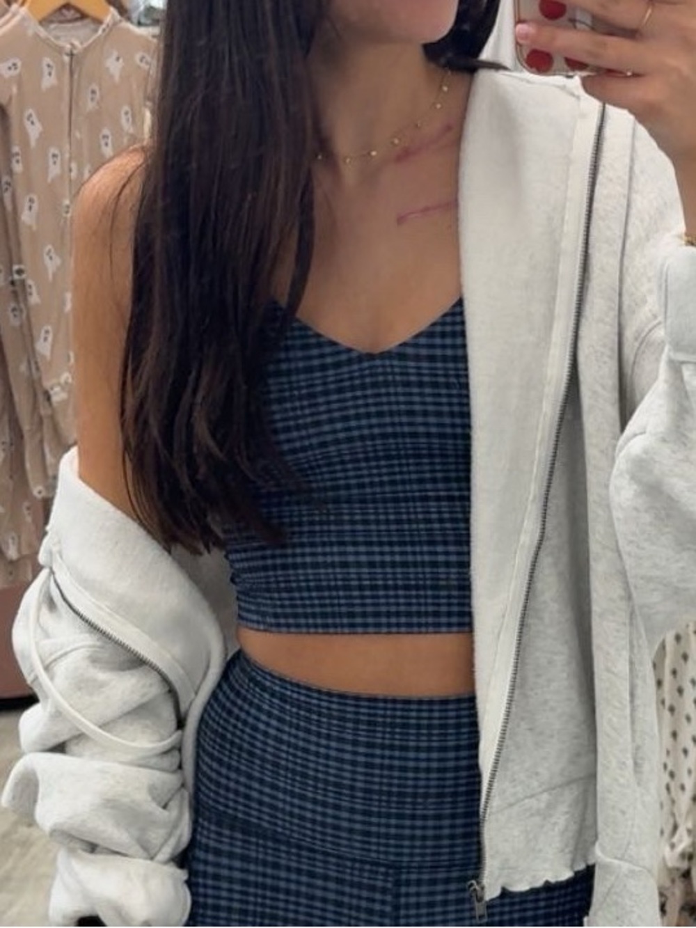 High-Rise Plaid Legging & Crop Top Set - Blue lululemon align